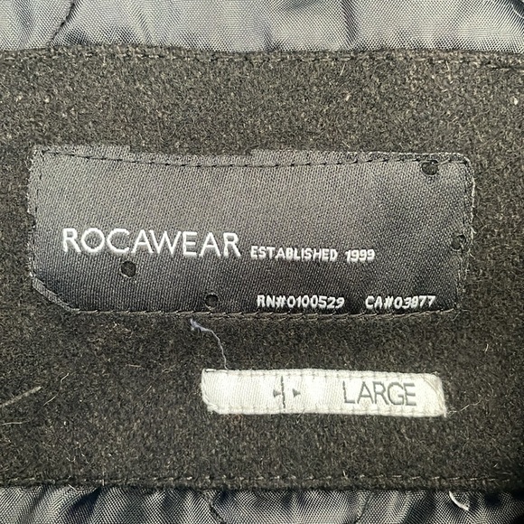 Men’s Rocawear Wool Blend Winter Jacket Zipper Coat Large - Picture 14 of 16